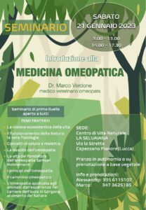 Locandina seminario omeopatia_SELVAIANA_2023